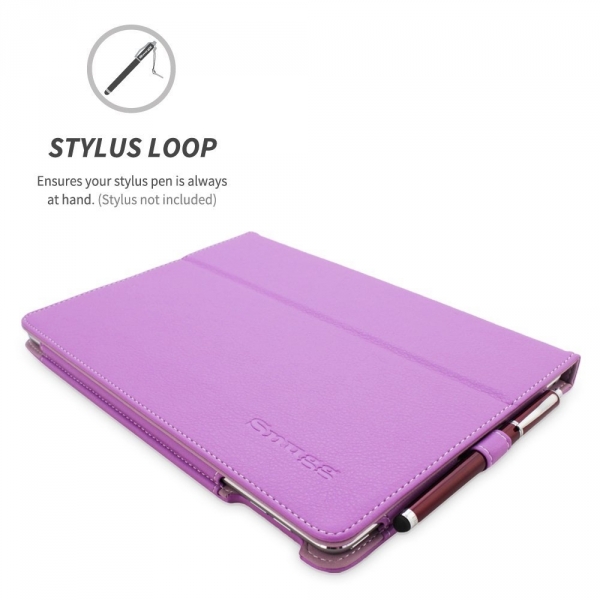 Snugg Apple iPad Air Deri Klf (9.7 in)-Purple