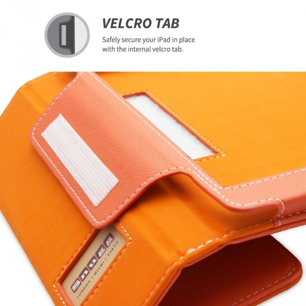 Snugg Apple iPad Air Deri Klf (9.7 in)-Orange