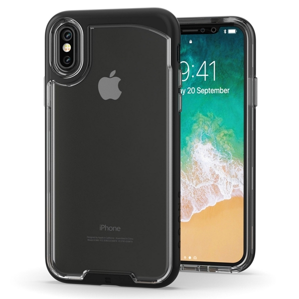 Snugg Apple iPhone X Vision Serisi Bumper Klf-BLACK