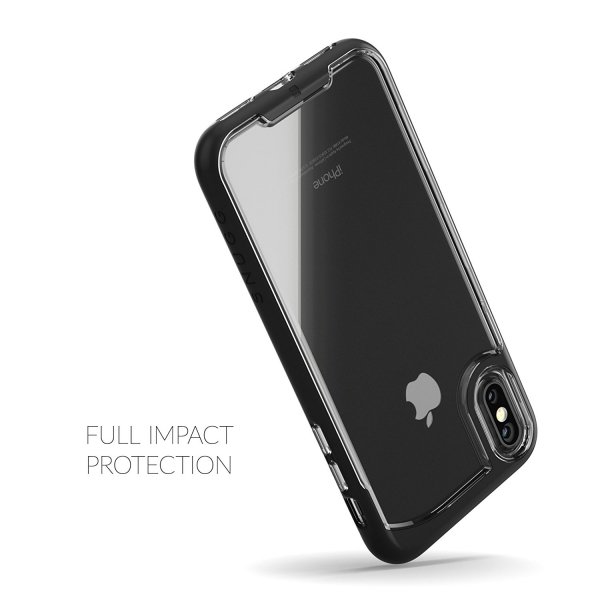 Snugg Apple iPhone X Vision Serisi Bumper Klf-BLACK