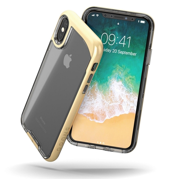 Snugg Apple iPhone X Vision Serisi Bumper Klf-GOLD