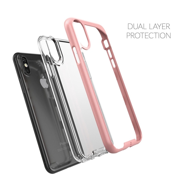 Snugg Apple iPhone X Vision Serisi Bumper Klf-ROSE GOLD