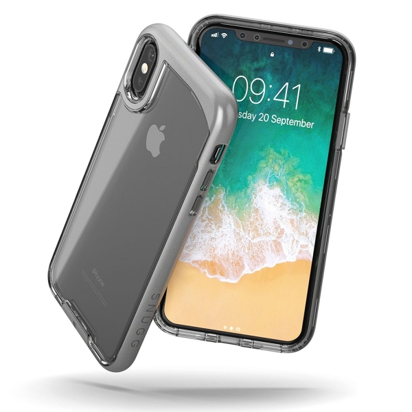 Snugg Apple iPhone X Vision Serisi Bumper Klf-GREY