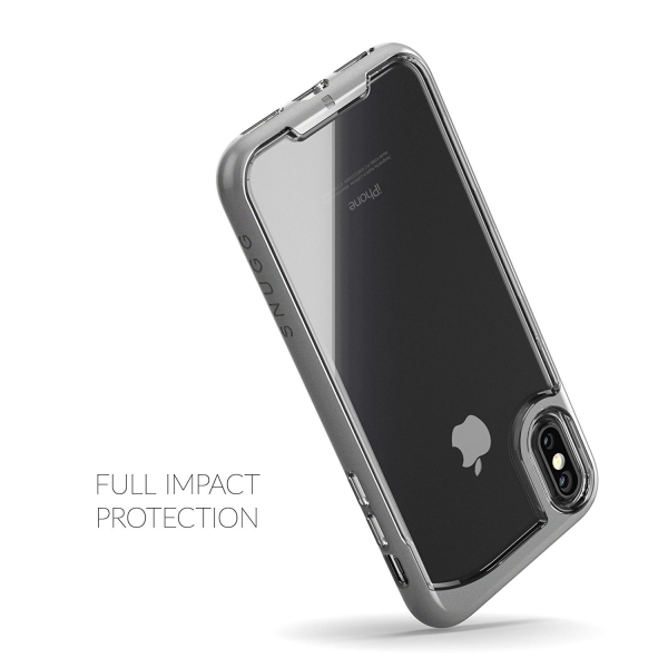 Snugg Apple iPhone X Vision Serisi Bumper Klf-GREY
