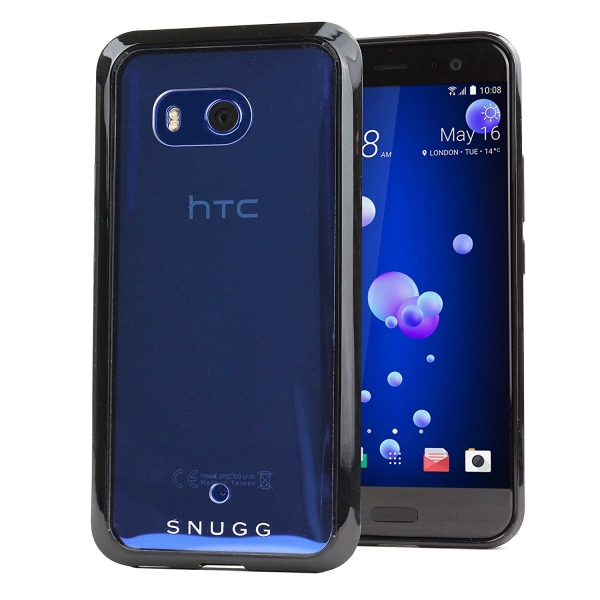 Snugg HTC U11 Clear Serisi Bumper Klf-Black