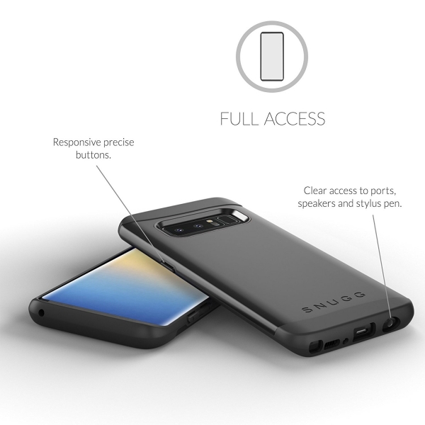 Snugg Samsung Galaxy Note 8 Infinity Serisi Bumper Klf-Black