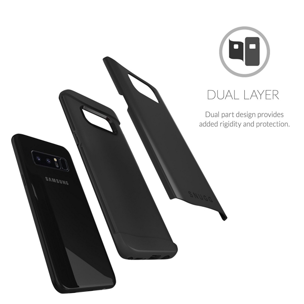 Snugg Samsung Galaxy Note 8 Infinity Serisi Bumper Klf-Black
