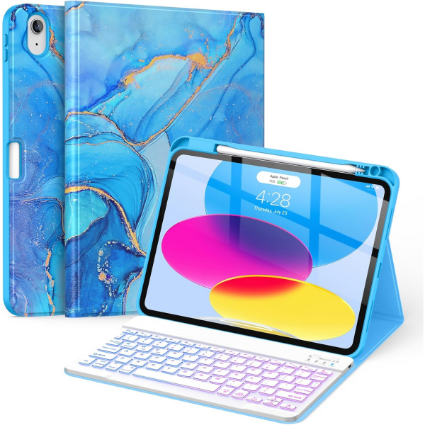 Soke Apple iPad 11.Nesil Klavyeli Klf (11 in)-Blue