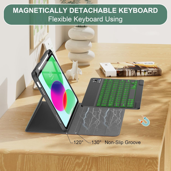 Soke Apple iPad 11.Nesil Klavyeli Klf (11 in)-Green