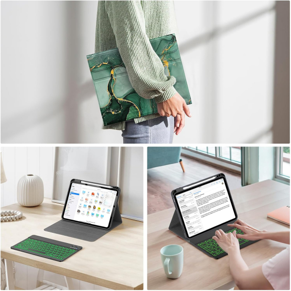 Soke Apple iPad 11.Nesil Klavyeli Klf (11 in)-Green