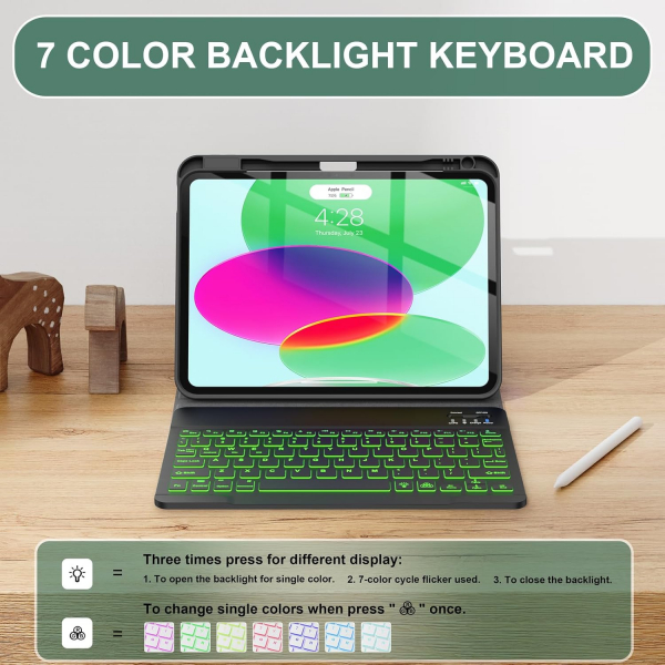 Soke Apple iPad 11.Nesil Klavyeli Klf (11 in)-Green