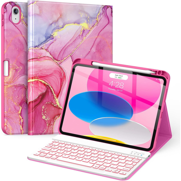 Soke Apple iPad 11.Nesil Klavyeli Klf (11 in)-Pink