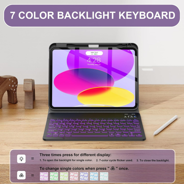 Soke Apple iPad 11.Nesil Klavyeli Klf (11 in)-Purple