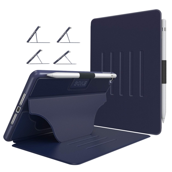 Soke Apple iPad Mini 5 Standl Klf-Dark Blue