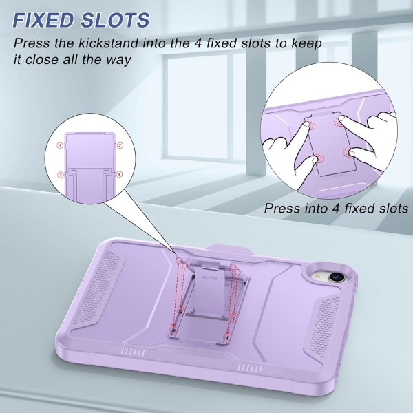 Soke Apple iPad Mini 6/7 Tam Korumal Klf -Violet