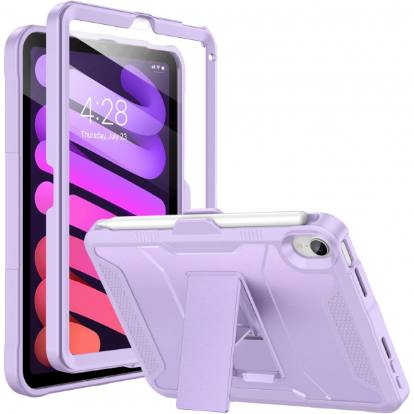 Soke Apple iPad Mini 6/7 Tam Korumal Klf -Violet