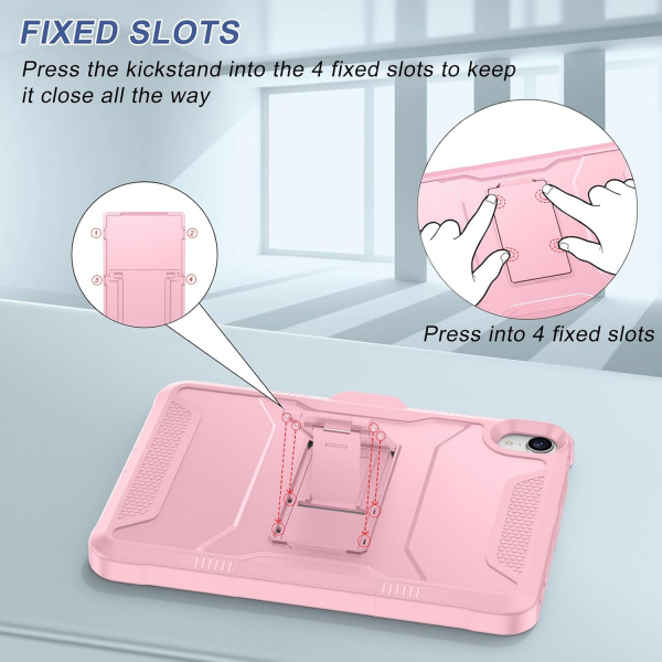 Soke Apple iPad Mini 6/7 Tam Korumal Klf -Light Pink