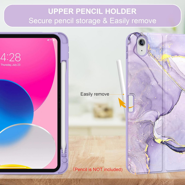 Soke Apple iPad 10/11.Nesil Klf (10.9/11 in)-Lilac Marble 