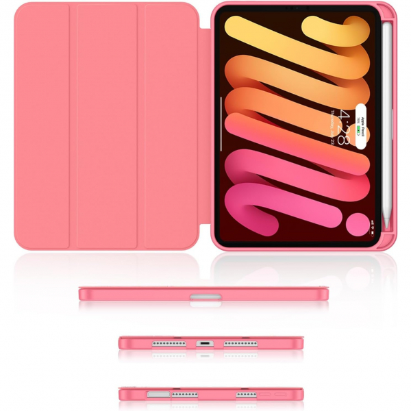 Soke Apple iPad Mini 6/7 Uyumlu Standl Klf -Watermelon Marble 