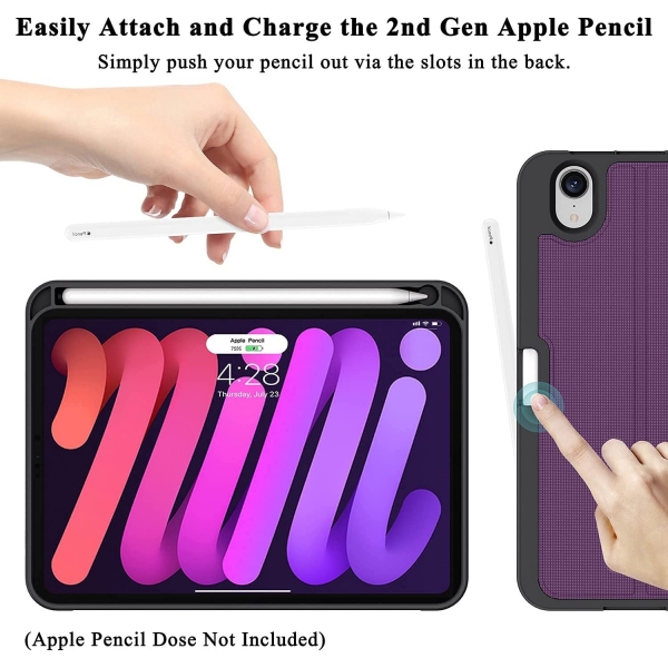 Soke Apple iPad Mini 6 Standl Klf (8.3 in)-Purple
