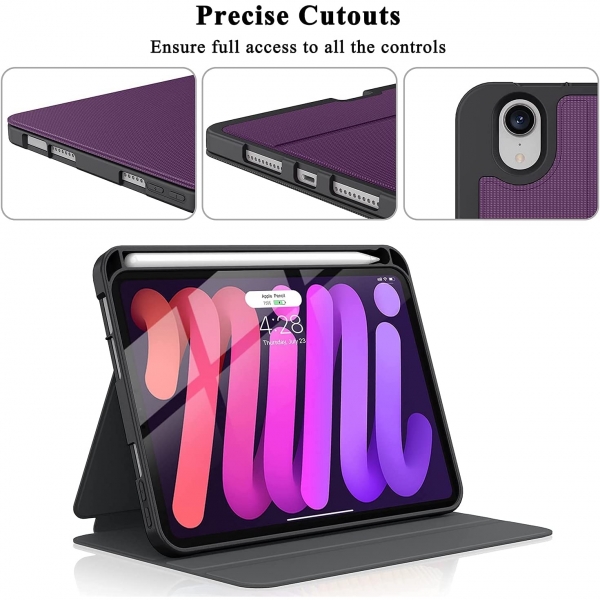 Soke Apple iPad Mini 6 Standl Klf (8.3 in)-Purple