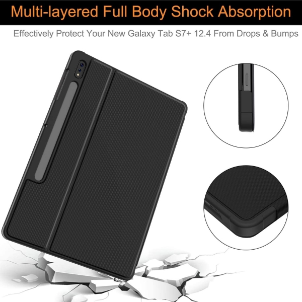 Soke Galaxy Tab S7 Plus Klf (12.4 in)-Black