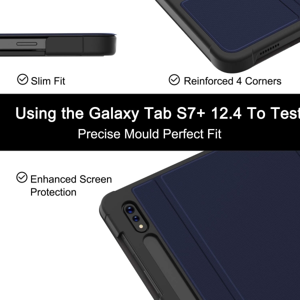 Soke Galaxy Tab S7 Plus Klf (12.4 in)-Navy