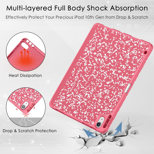 Soke Kalem Blmeli iPad Air Klf (11 in)-Watermelon