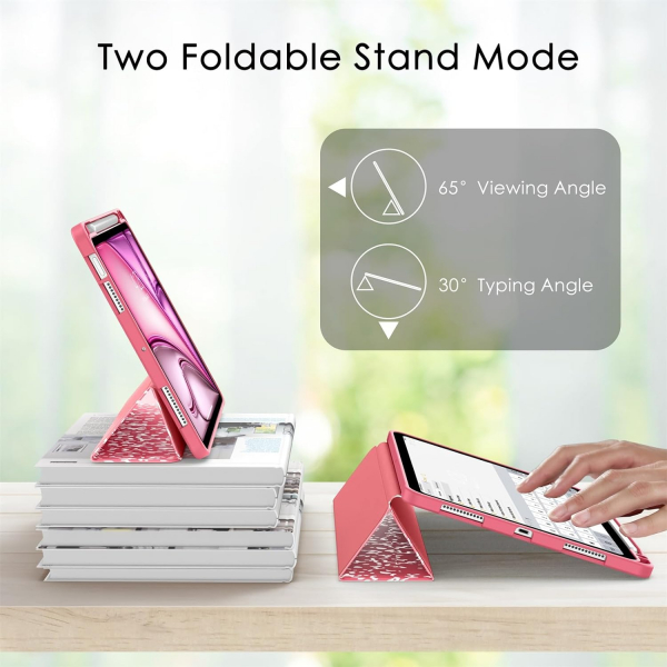 Soke Kalem Blmeli iPad Air Klf (11 in)-Watermelon