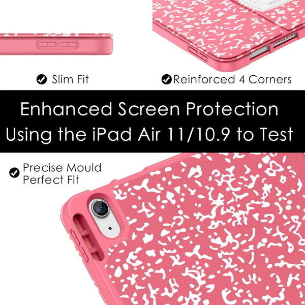 Soke Kalem Blmeli iPad Air Klf (11 in)-Watermelon