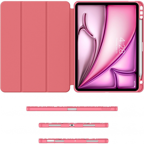 Soke Kalem Blmeli iPad Air Klf (11 in)-Watermelon