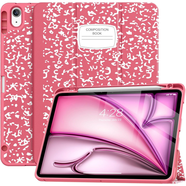Soke Kalem Blmeli iPad Air Klf (11 in)-Watermelon