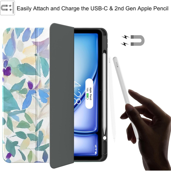 Soke Kalem Blmeli iPad Air M2 Klf (13 in)-Lily