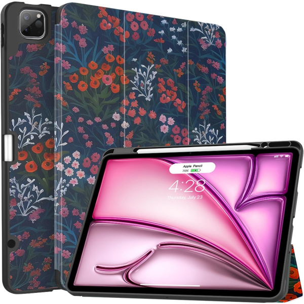 Soke Kalem Blmeli iPad Air M2 Klf (13 in)-Bunch Flowers