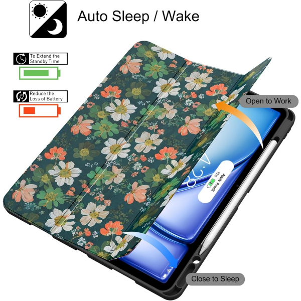 Soke Kalem Blmeli iPad Air M2 Klf (13 in)-Floral