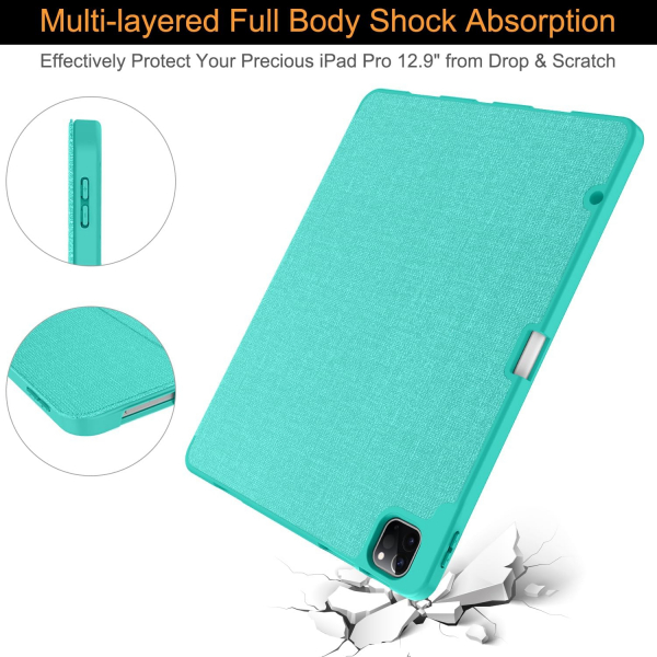 Soke iPad Pro 5/6.Nesil Klf (12.9 in)-Aqua