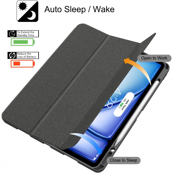 Soke iPad Pro 5/6.Nesil Klf (12.9 in)-Dark Grey