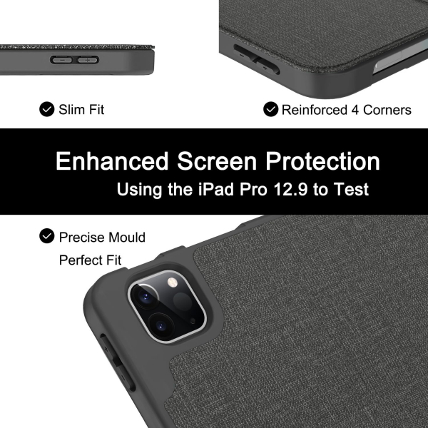 Soke iPad Pro 5/6.Nesil Klf (12.9 in)-Dark Grey