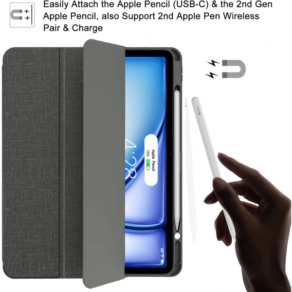 Soke iPad Pro 5/6.Nesil Klf (12.9 in)-Dark Grey