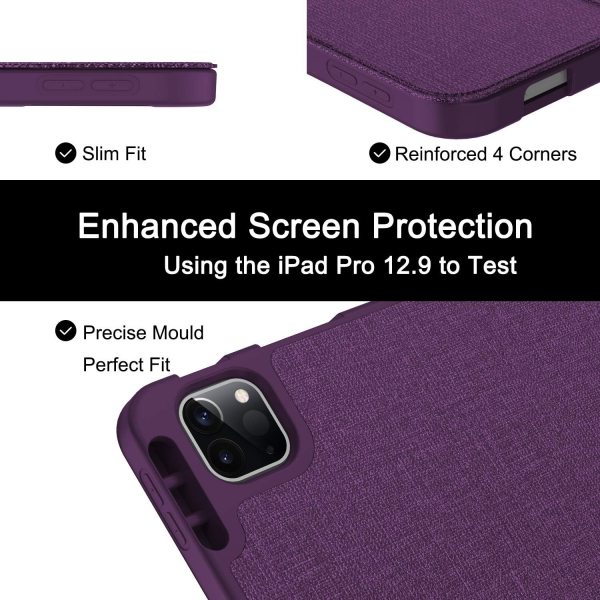 Soke iPad Pro 5/6.Nesil Klf (12.9 in)-Purple