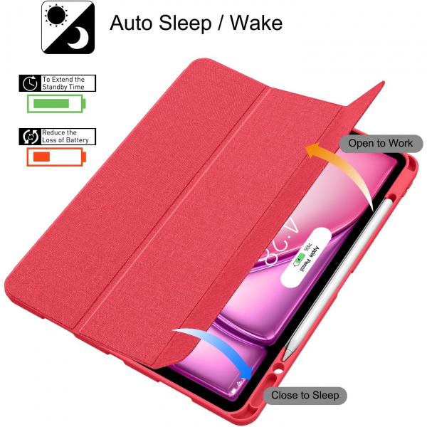 Soke iPad Pro 5/6.Nesil Klf (12.9 in)-Red