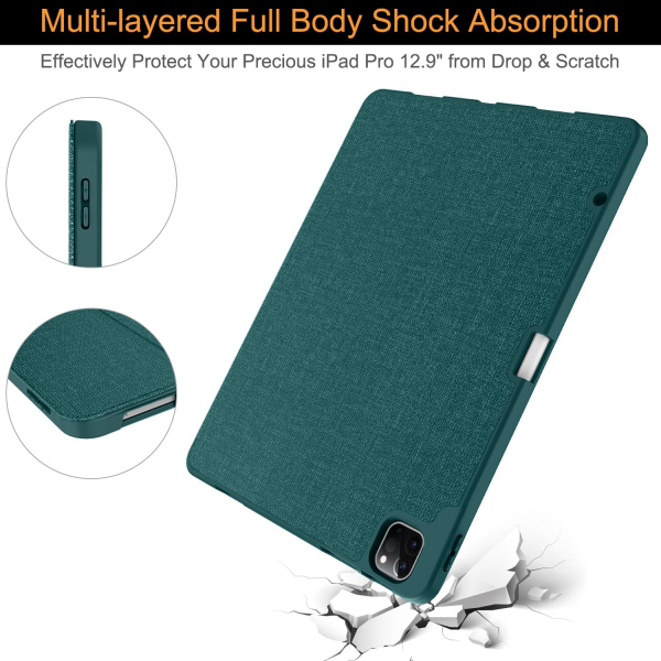 Soke iPad Pro 5/6.Nesil Klf (12.9 in)-Teal