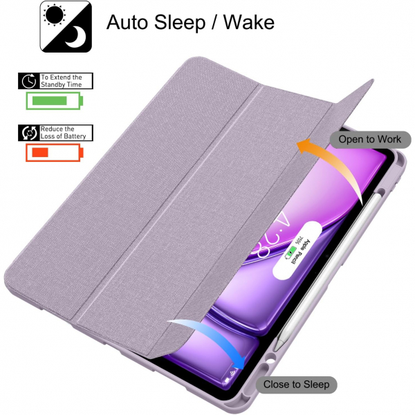Soke iPad Pro 5/6.Nesil Klf (12.9 in)-Violet