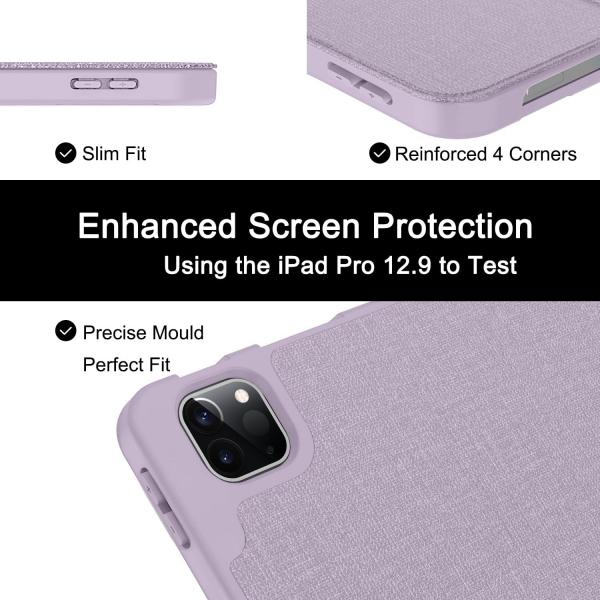 Soke iPad Pro 5/6.Nesil Klf (12.9 in)-Violet