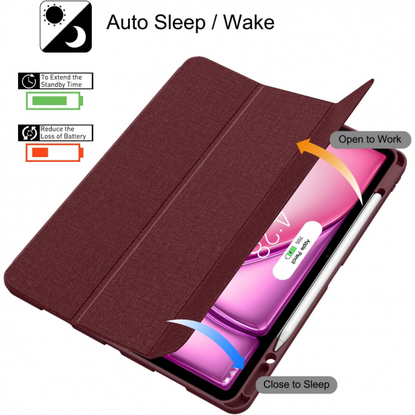 Soke iPad Pro 5/6.Nesil Klf (12.9 in)-Wine