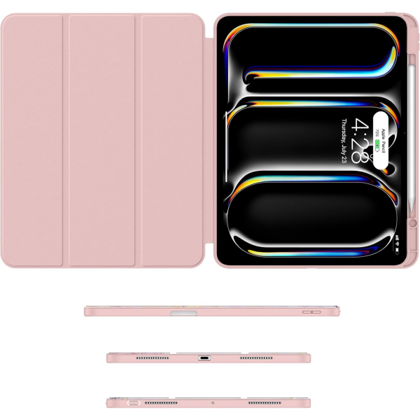 Soke Kalem Blmeli iPad Pro M4 Klf (13 in)-Dreamy Marble 