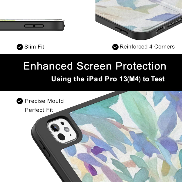Soke Kalem Blmeli iPad Pro M4 Klf (13 in)-Lily