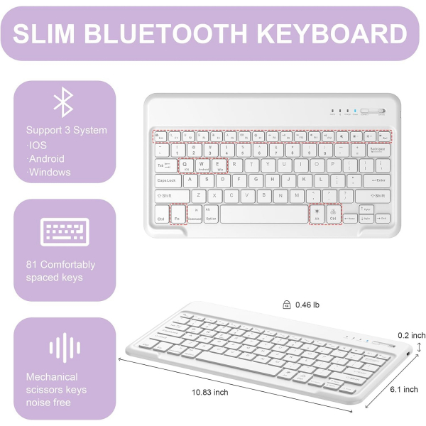 Soke Kalem Blmeli iPad Pro M4 Klavyeli Klf (13 in)-Lilac