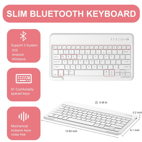 Soke Kalem Blmeli iPad Pro M4 Klavyeli Klf (13 in)-Red Marble 