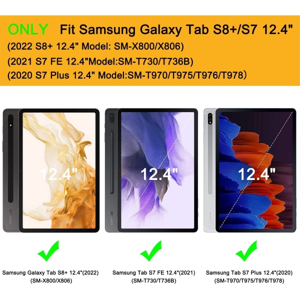 Soke Standl Galaxy Tab S8 Plus Klf (12.4 in)-New Purple